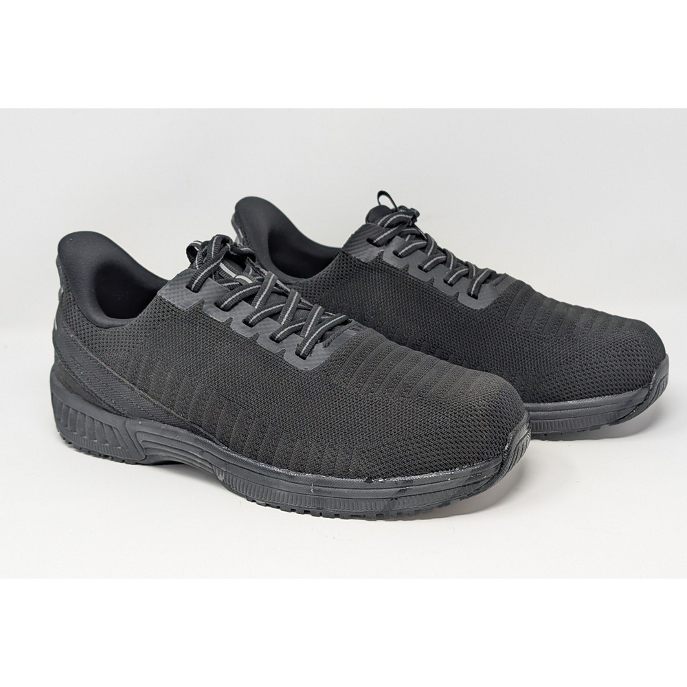 Orthofeet Edgewater 20016 Mens Black Athletic Walking Shoes 9 Wide 2E